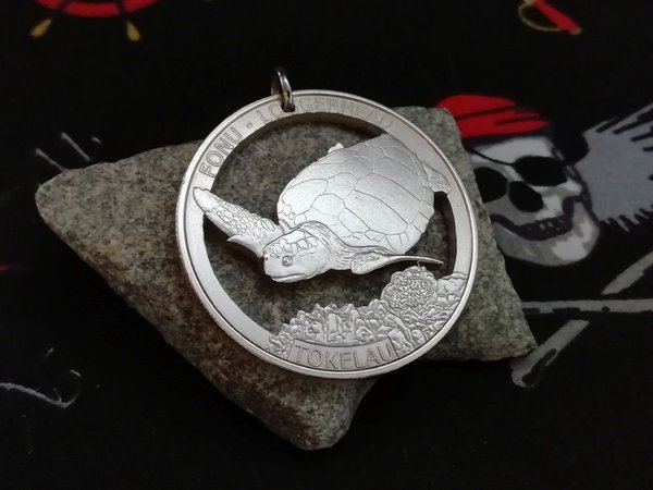 Tokelau 5 Dollars Schildkröte Silber 999